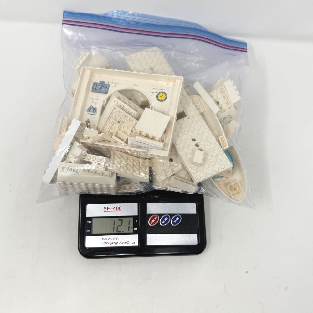 LEGO Bulk Lot White Bricks Parts Police Airplane 12.1oz Mixed Building Pieces